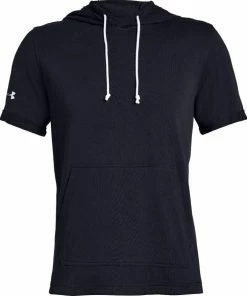 Under Armour Men's Sportstyle Stadium Short Sleeve Hoodie - Black