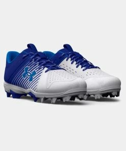 Under Armour Leadoff Low RM Men's Molded Cleat - Royal/White