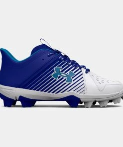 Under Armour Leadoff Low RM Jr. Youth Molded Cleat - Royal/White