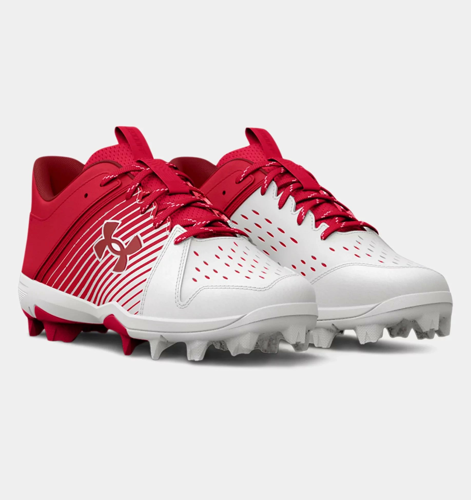 Under Armour Leadoff Low RM Jr. Youth Molded Cleat - Red/White 1 Under Armour Leadoff Low RM Jr. Youth Molded Cleat - Red/White