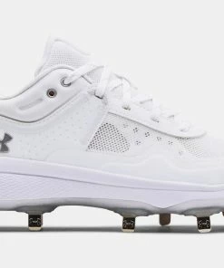 Under Armour Glyde MT Womens Metal Softball Cleat - White