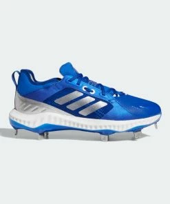 Adidas Pure Hustle Womens Metal Softball Cleat - Royal/Silver