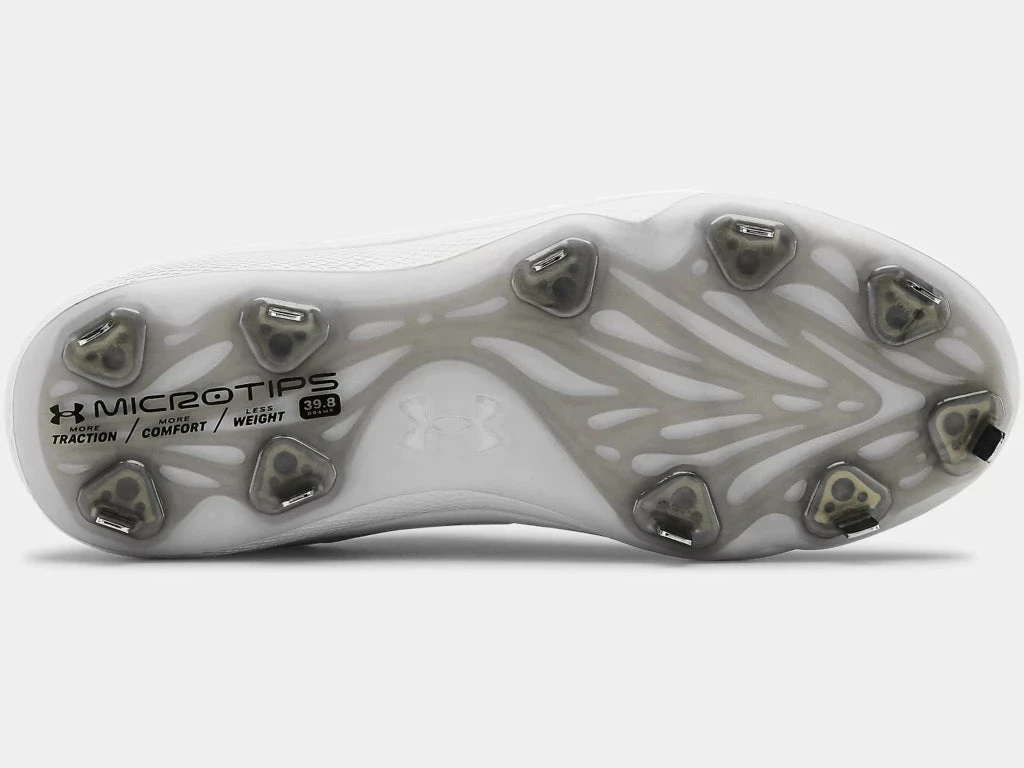 Under Armour Yard MT Metal Baseball Cleat - White 3 Under Armour Yard MT Metal Baseball Cleat - White - Image 3