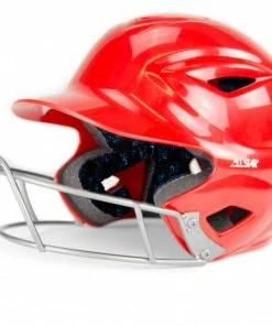 All-Star All Star S7™ Solid Gloss Youth Fastpitch Batting Helmet - Red