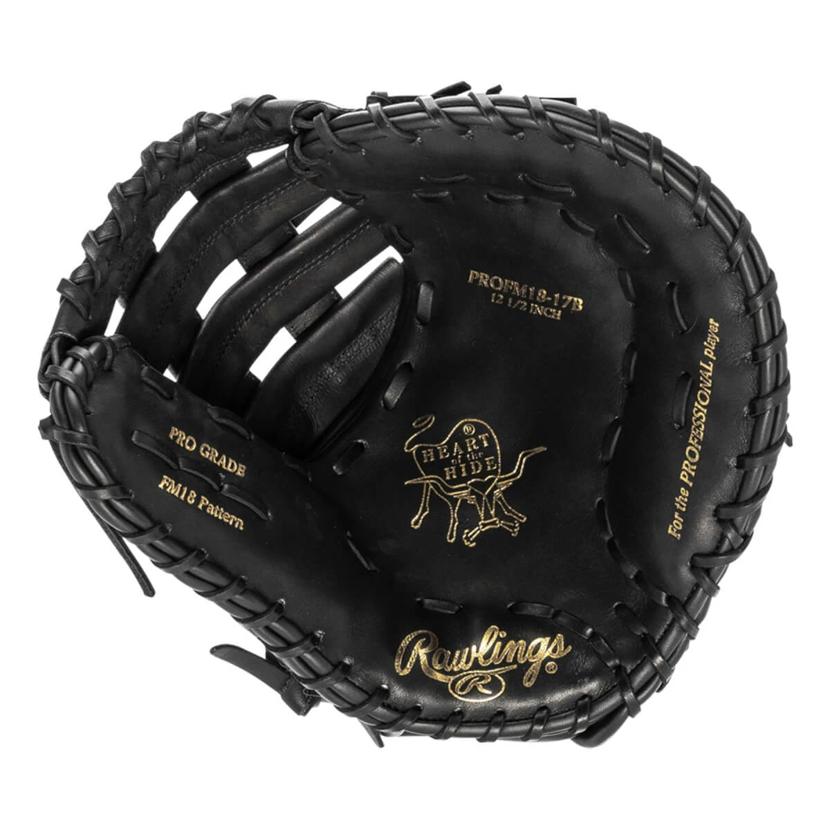 Rawlings Heart Of The Hide 12.5" Baseball First Base Mitt - PROFM18-17B 2 Rawlings Heart Of The Hide 12.5" Baseball First Base Mitt - PROFM18-17B - Image 2