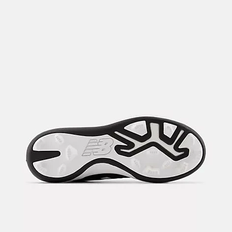 New Balance Youth 3000 V6 Molded Cleat - Black W/ White 4 New Balance Youth 3000 V6 Molded Cleat - Black W/ White - Image 4