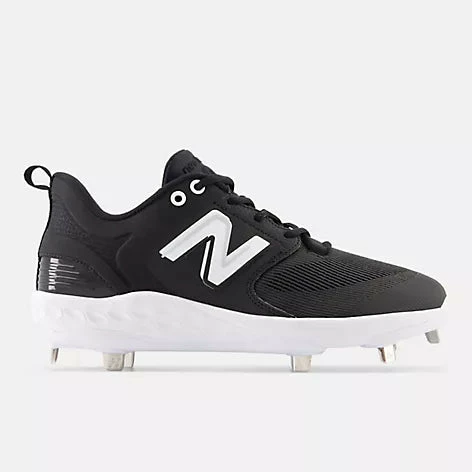 New Balance Fresh Foam X 3000 V6 Metal Cleat L3000BK6 - Black/White 3 New Balance Fresh Foam X 3000 V6 Metal Cleat L3000BK6 - Black/White - Image 3