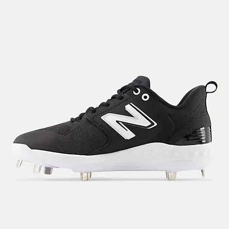 New Balance Fresh Foam X 3000 V6 Metal Cleat L3000BK6 - Black/White 2 New Balance Fresh Foam X 3000 V6 Metal Cleat L3000BK6 - Black/White - Image 2