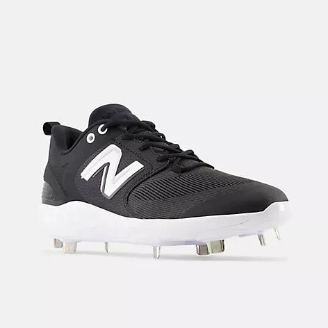 New Balance Fresh Foam X 3000 V6 Metal Cleat L3000BK6 - Black/White 1 New Balance Fresh Foam X 3000 V6 Metal Cleat L3000BK6 - Black/White