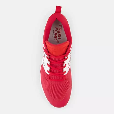 New Balance Fresh Foam X 3000 V6 Metal Cleat - Red/White 4 New Balance Fresh Foam X 3000 V6 Metal Cleat - Red/White - Image 4