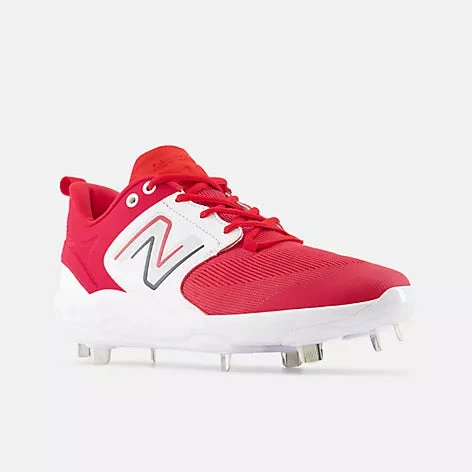 New Balance Fresh Foam X 3000 V6 Metal Cleat - Red/White 1 New Balance Fresh Foam X 3000 V6 Metal Cleat - Red/White